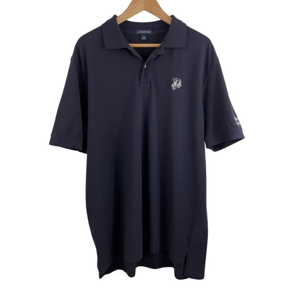 Land's End Other - St. Ambrose Fighting Bee Alumni Assoc Lands End Navy Blue Polo Shirt Mens XL